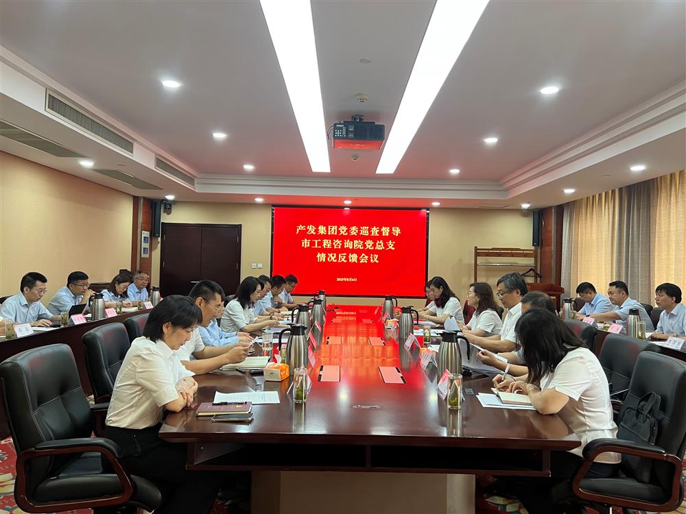 產(chǎn)發(fā)集團黨委巡查督導組向市工程咨詢院黨委反饋巡查督導情況